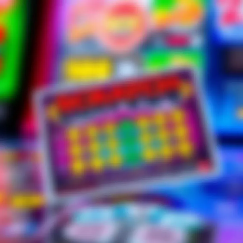 Scratch lottery ticket showing vibrant colors